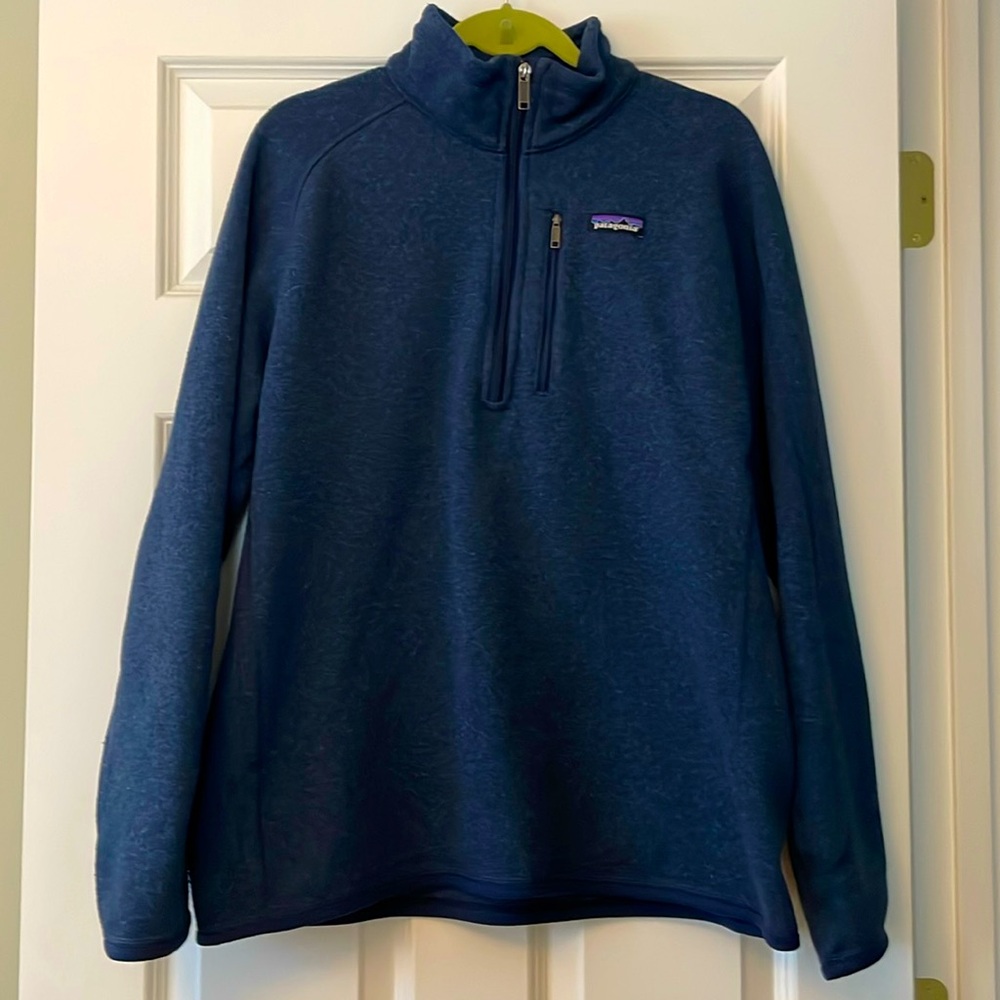 Patagonia, 3/4 zip fleece pullover, navy